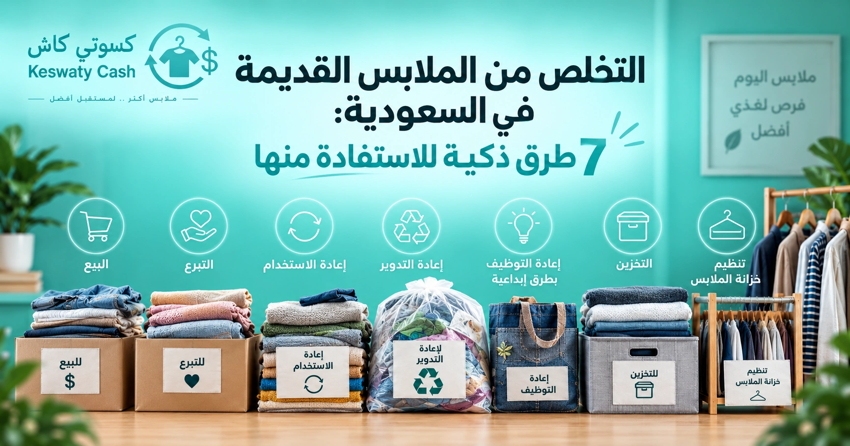 التخلص من الملابس القديمة في السعودية: 7 طرق ذكية للاستفادة منها