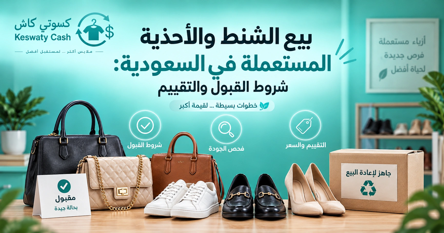 بيع الشنط والأحذية المستعملة في السعودية: شروط القبول والتقييم