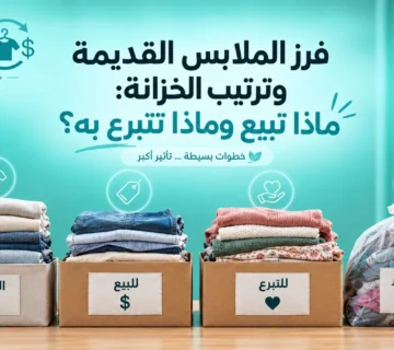 فرز الملابس القديمة وترتيب الخزانة: ماذا تبيع وماذا تتبرع به؟