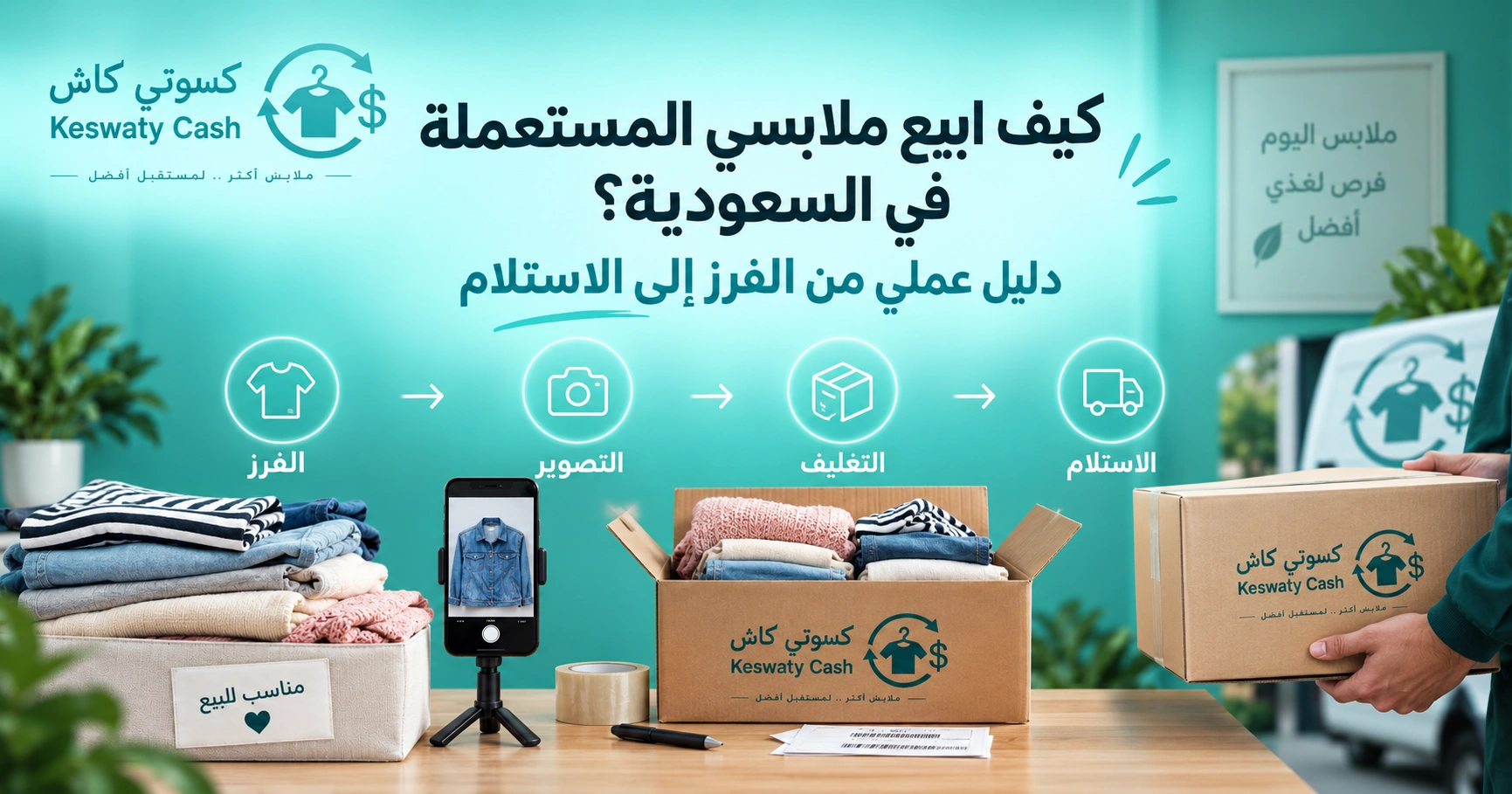كيف ابيع ملابسي المستعملة في السعودية؟ دليل عملي من الفرز إلى الاستلام