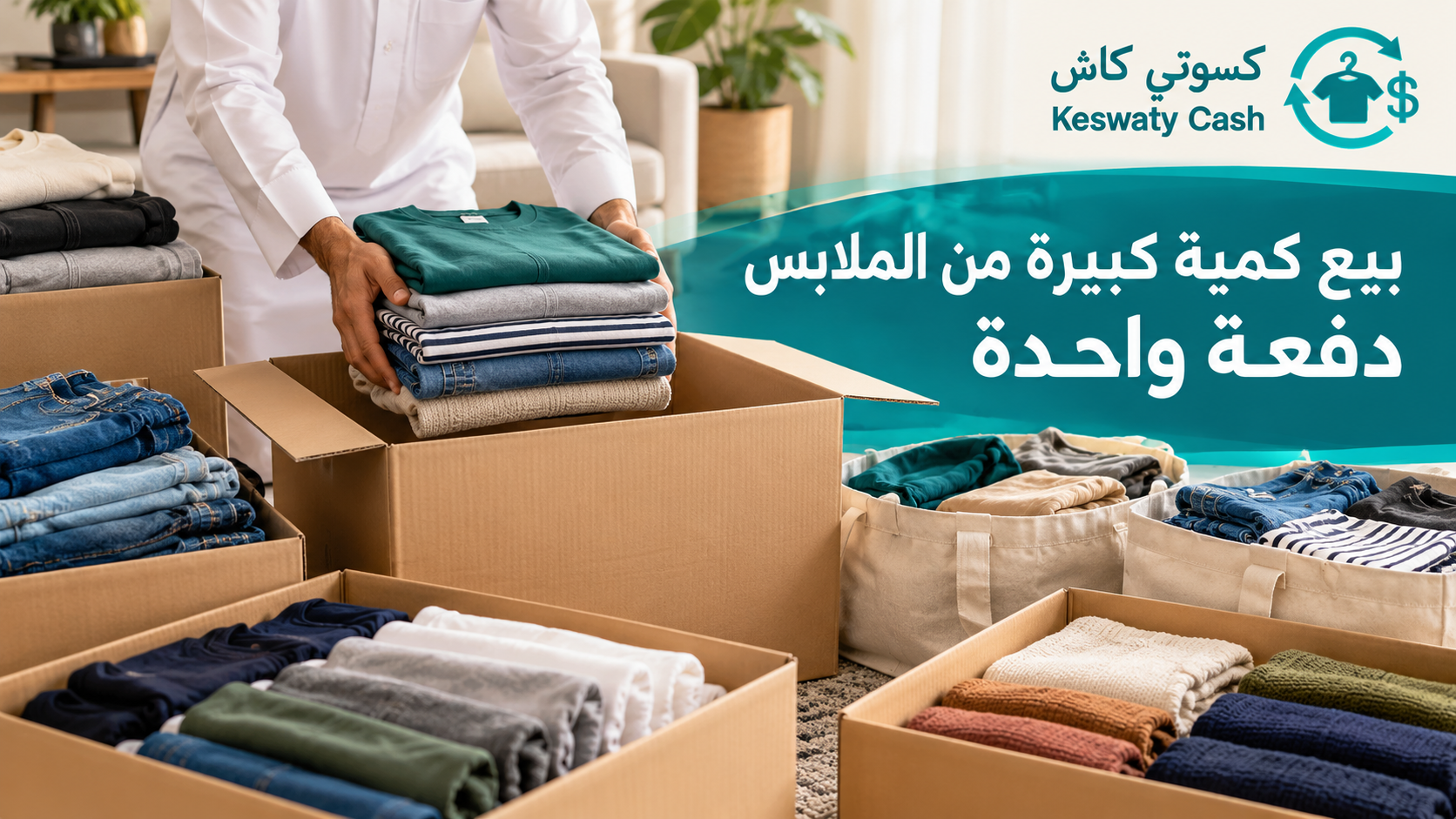 كيف تبيع كمية كبيرة من الملابس المستعملة دفعة واحدة؟